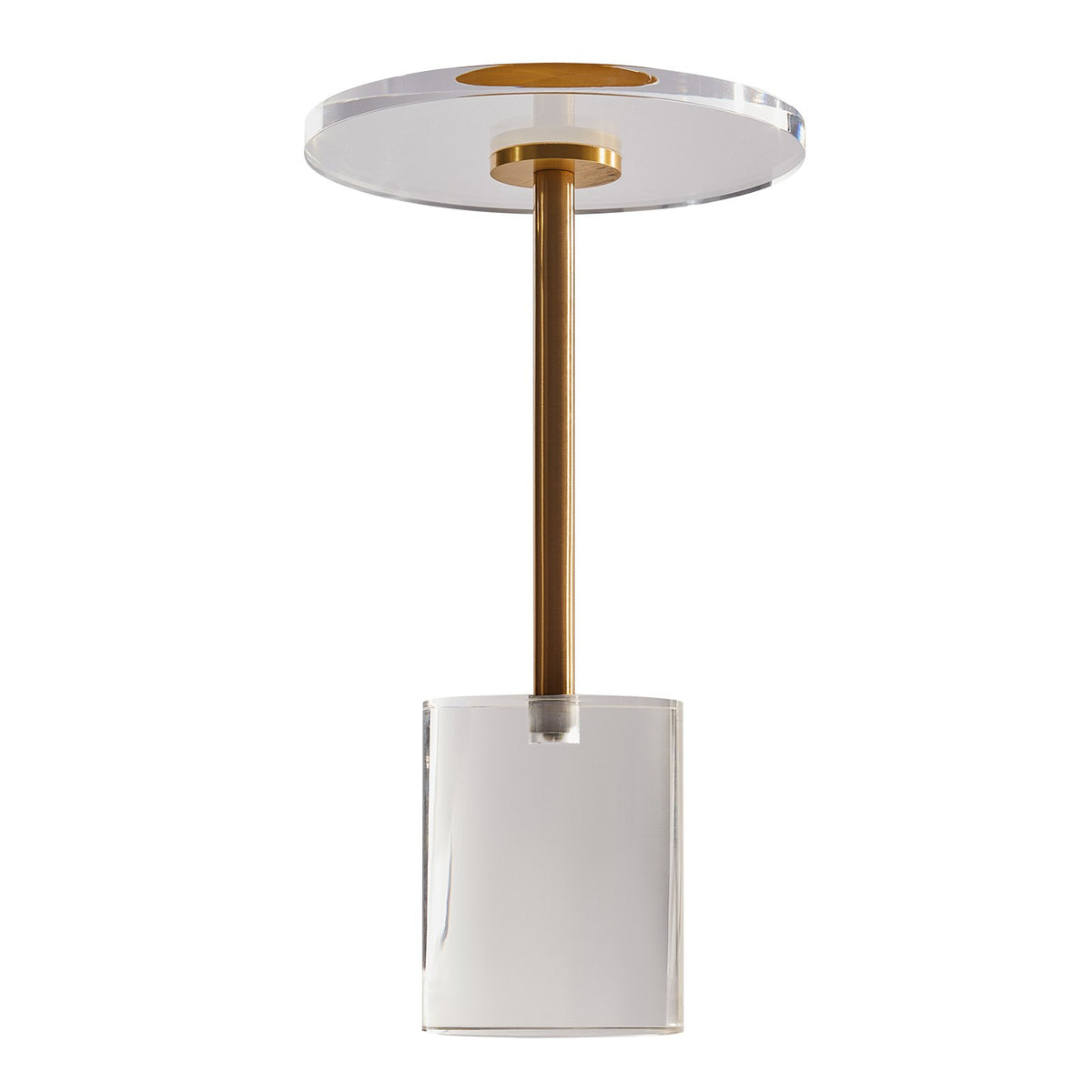 Clear Acrylic End Table | Round 11.9" Top | 21.4" Height