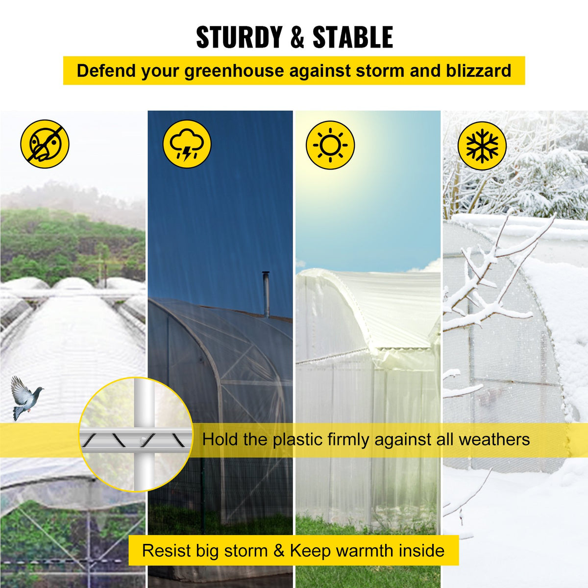 Greenhouse Spring Wire & Lock Channel 2m | 50 Pack PE Coated Wire & Aluminium U-Channel | For Plastic Film & Shade Cloth Attachment