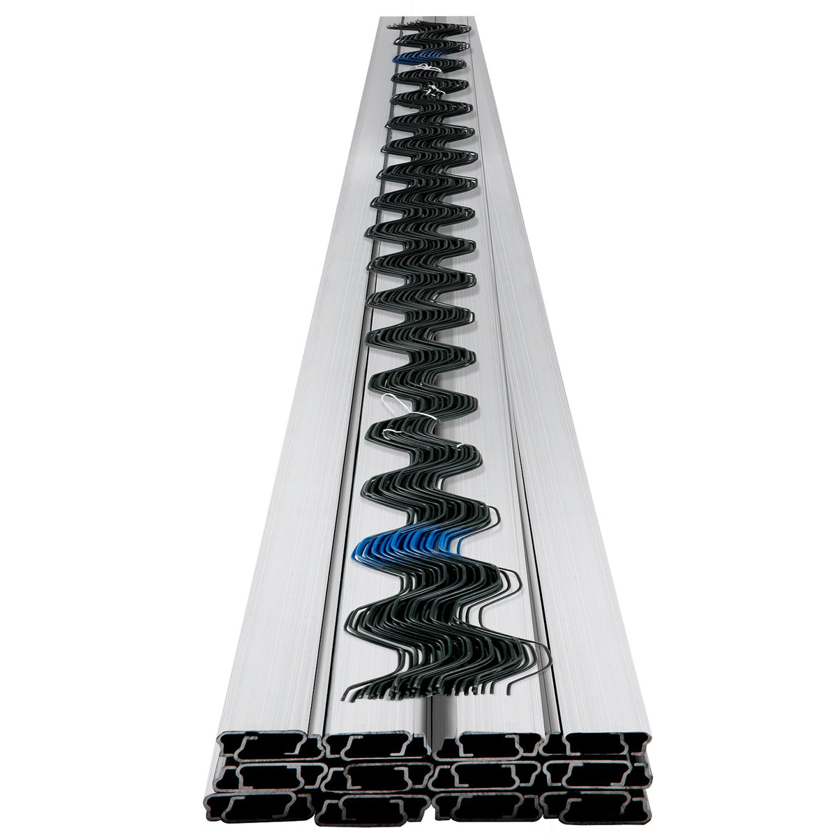 Greenhouse Spring Wire & Lock Channel 2m | 50 Pack PE Coated Wire & Aluminium U-Channel | For Plastic Film & Shade Cloth Attachment