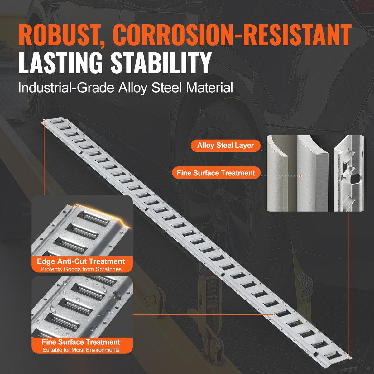 E-Track Tie-Down Rail Kit 24pc | 8 Steel Rails + O-Rings + Tie-Offs | 816kg Load Capacity