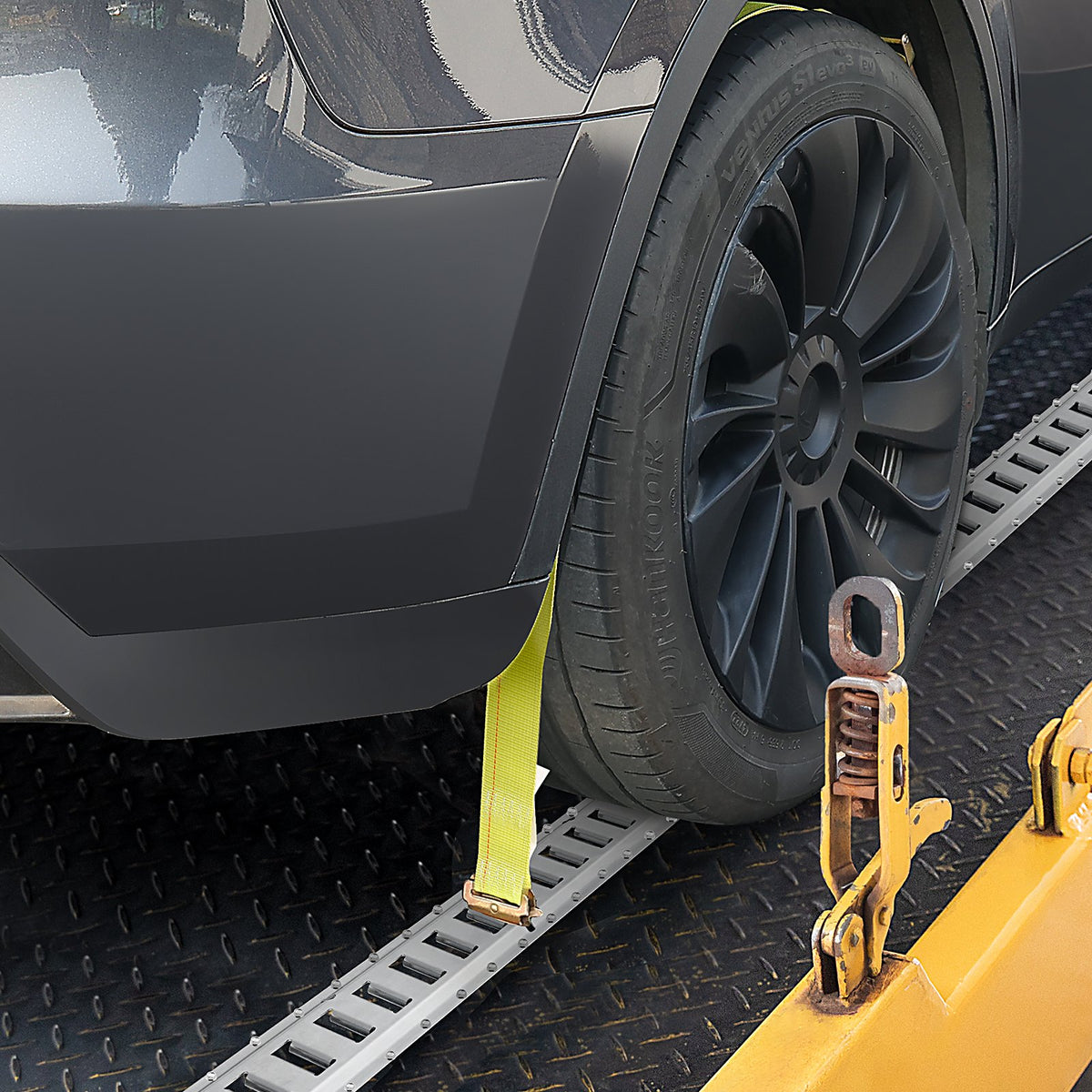 E-Track Tie-Down Rail Kit 24pc | 8 Steel Rails + O-Rings + Tie-Offs | 816kg Load Capacity