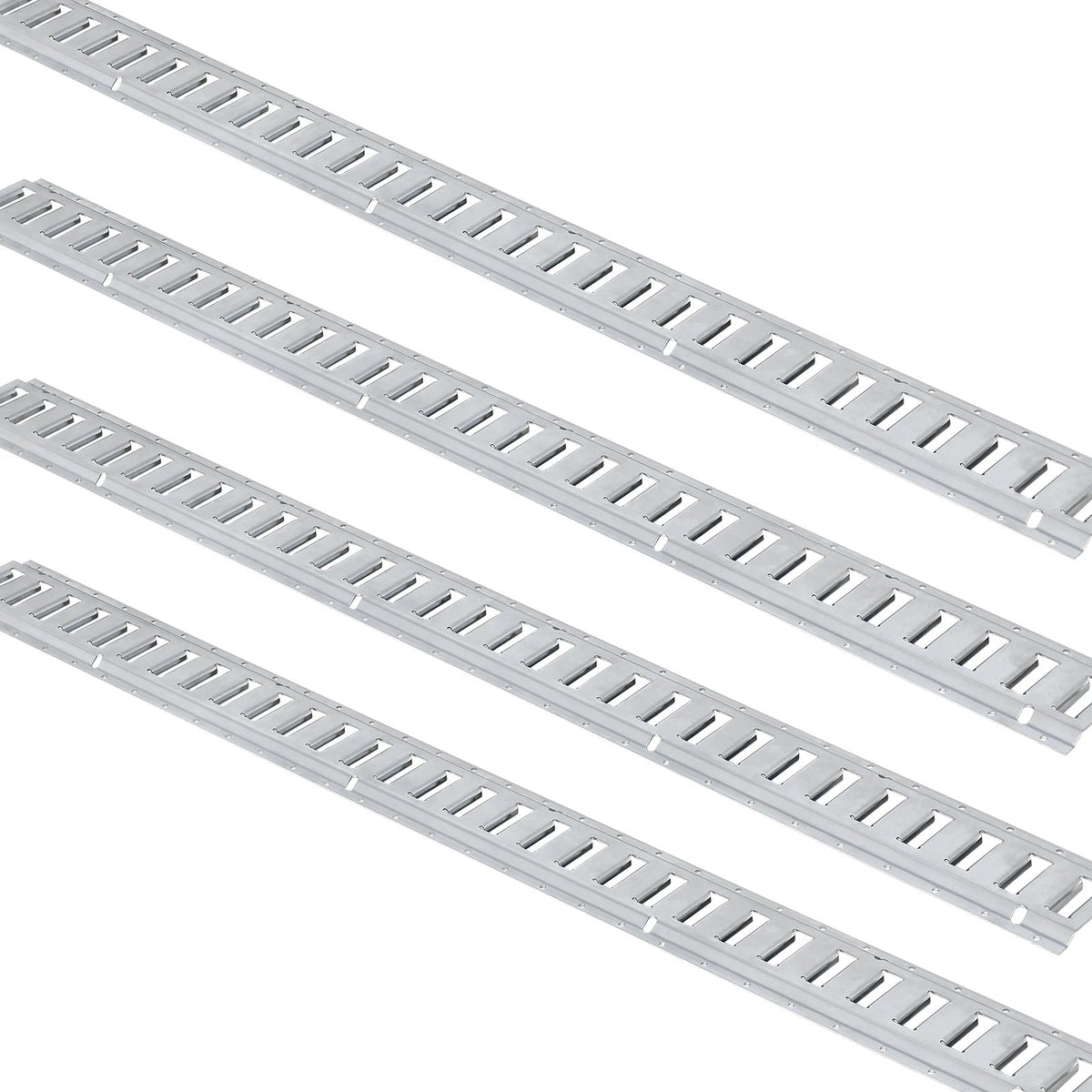 E-Track Tie-Down Rail Kit 24pc | 8 Steel Rails + O-Rings + Tie-Offs | 816kg Load Capacity