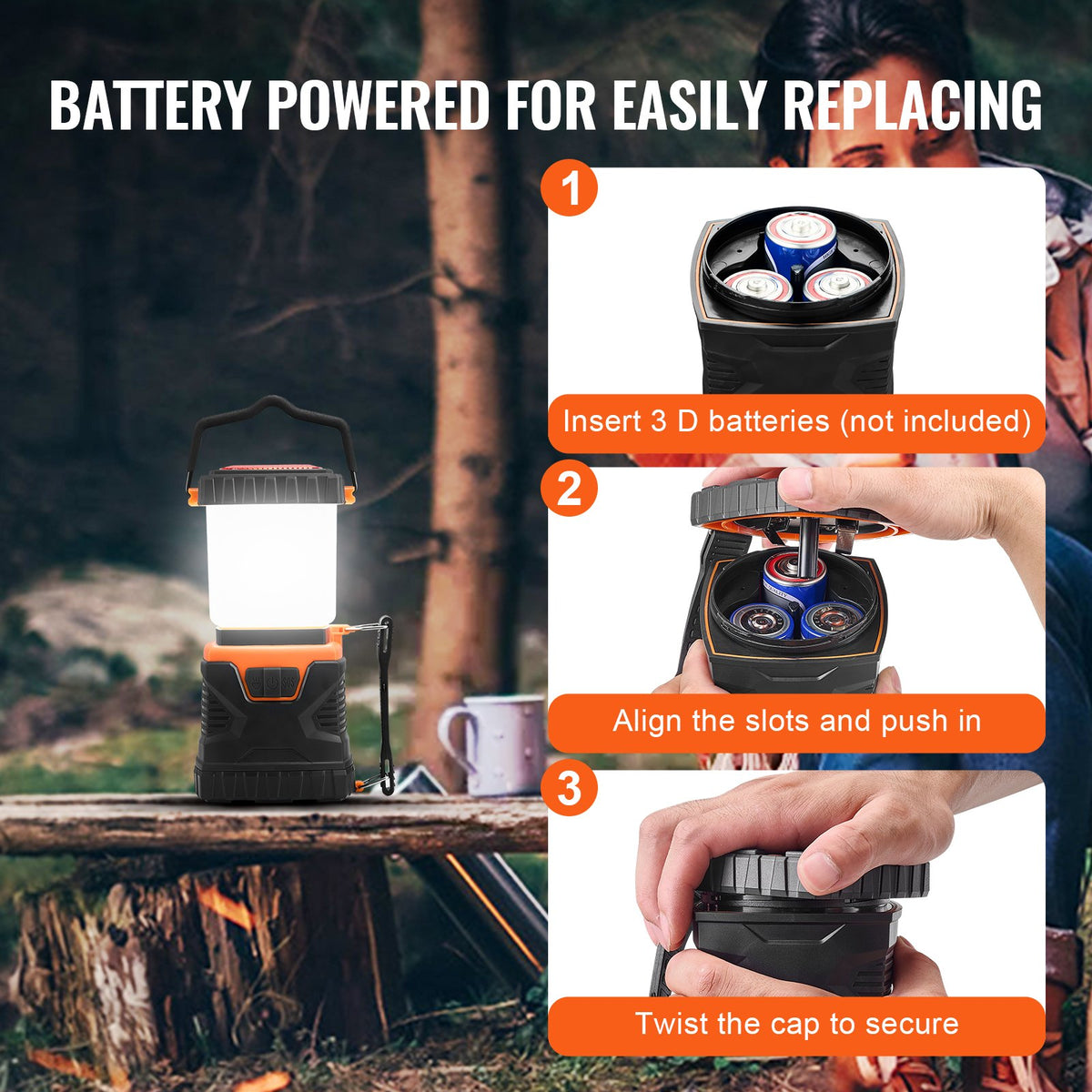 LED Camping Lantern | Battery Powered Outdoor Light