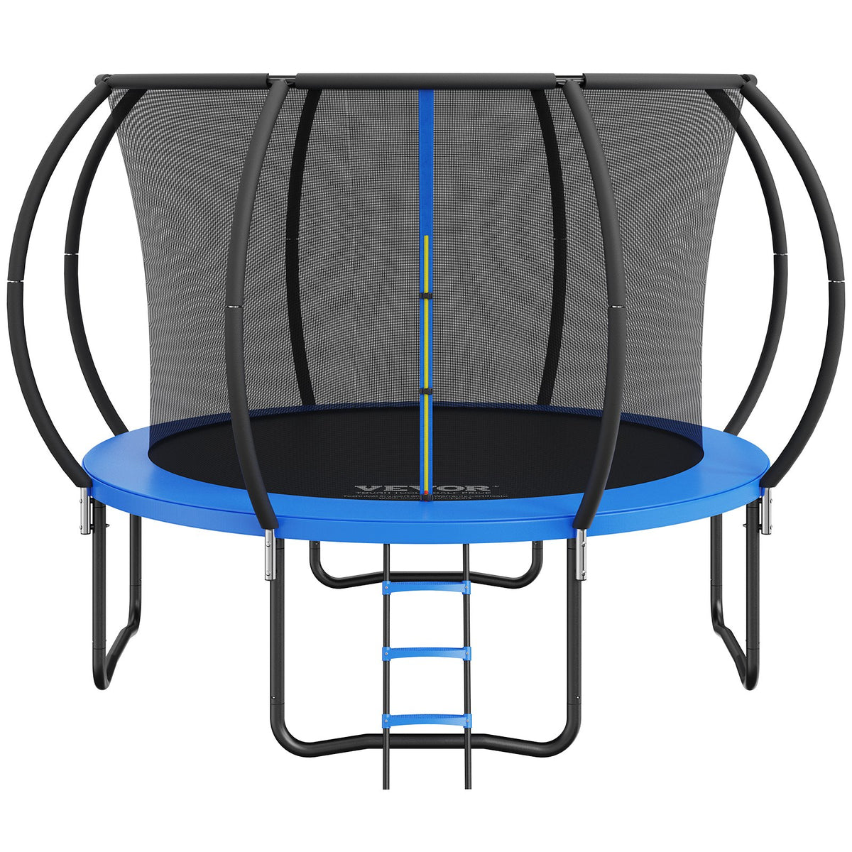 Trampoline | 10ft with Safety Net, Ladder & Curved Poles | Heavy Duty 330lb Capacity for Kids & Adults