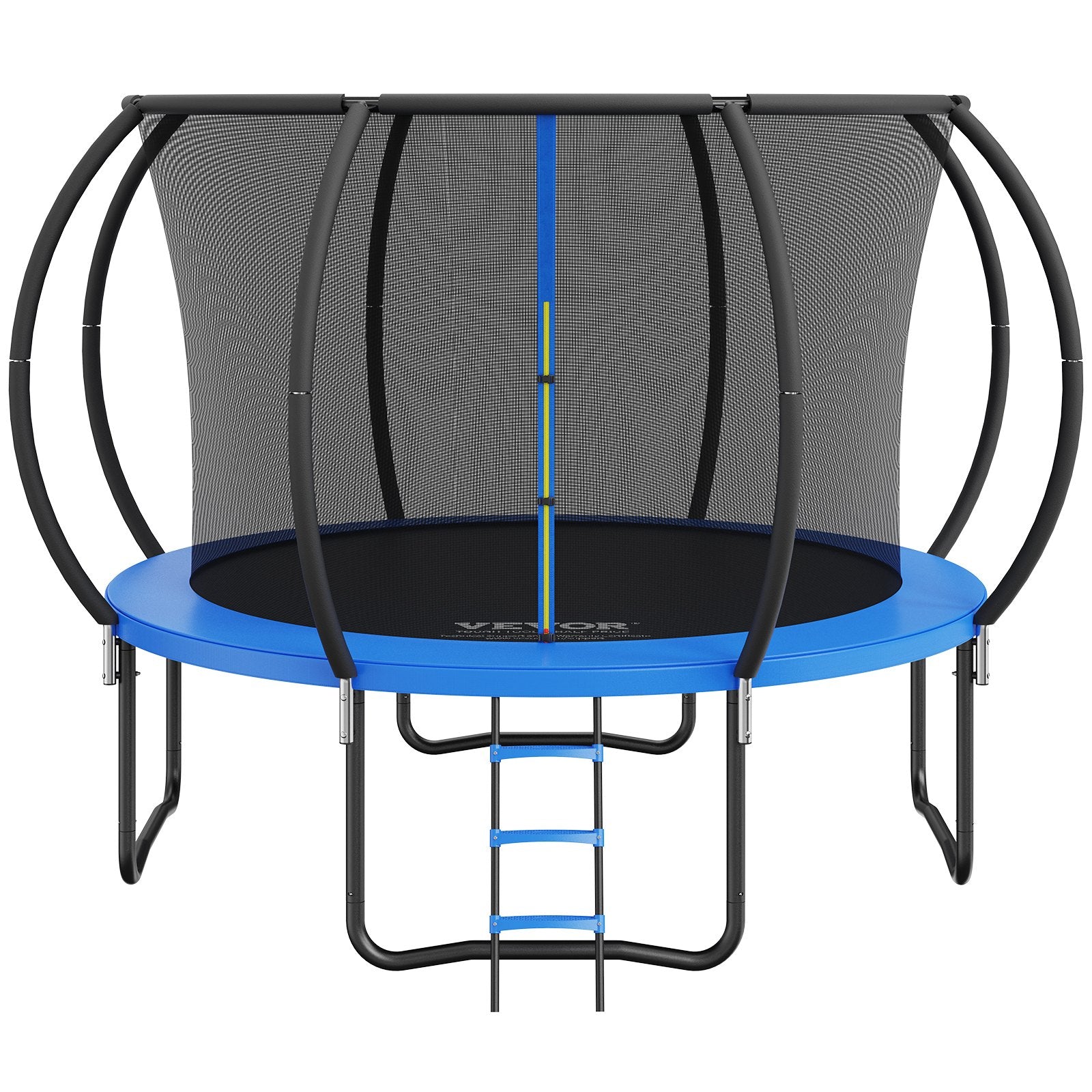 Trampoline | 10ft with Safety Net, Ladder & Curved Poles | Heavy Duty 330lb Capacity for Kids & Adults