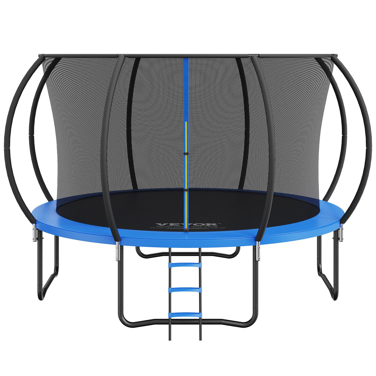 Trampoline | 3.66m Heavy Duty 181kg Capacity with Ladder, Curved Pole & Safety Net | Outdoor Recreational for Kids & Adults
