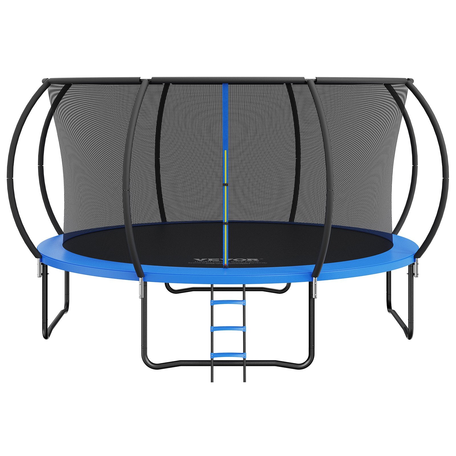 Trampoline | 14ft with Safety Net, Ladder & Curved Poles | Heavy Duty 450lb Capacity for Kids & Adults