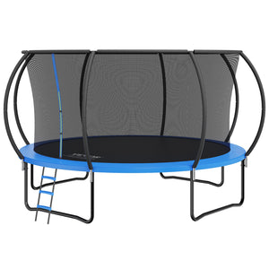 Trampoline | 14ft with Safety Net, Ladder & Curved Poles | Heavy Duty 450lb Capacity for Kids & Adults