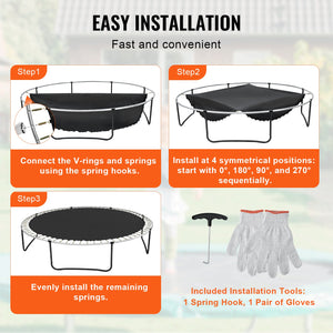 Trampoline Mat | Replacement for 12ft Frame with 72 V-Rings