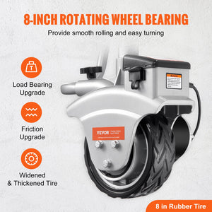 Electric Trailer Dolly 5000lbs Capacity | 350W 12V Jockey Wheel | 22ft/min Speed | Adjustable Clamp Height 12"-24.8" | 8" Rubber Tyre