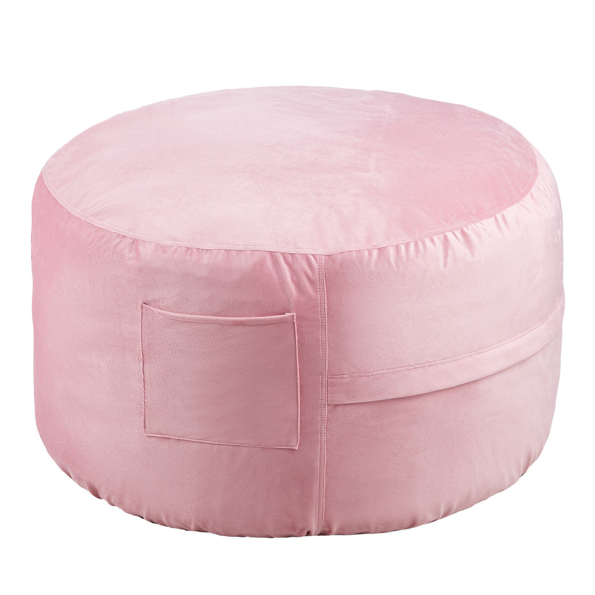 Round Bean Bag Chair | 91cm Velvet Cover | Pink