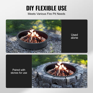 Fire Pit Ring | Round Inner Steel Liner | DIY Campfire