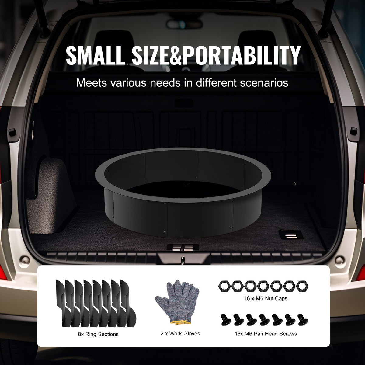 Fire Pit Ring | Round Inner Steel Liner | DIY Campfire