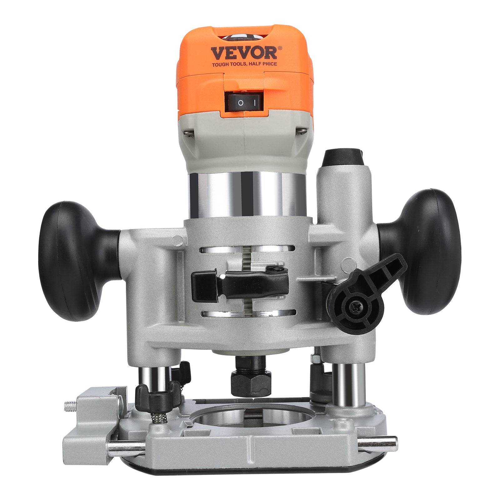 Wood Router 1.25HP 800W | Compact Router Tool with Plunge & Fixed Base | 30000RPM 6 Speeds | Includes Collets & Dust Hood