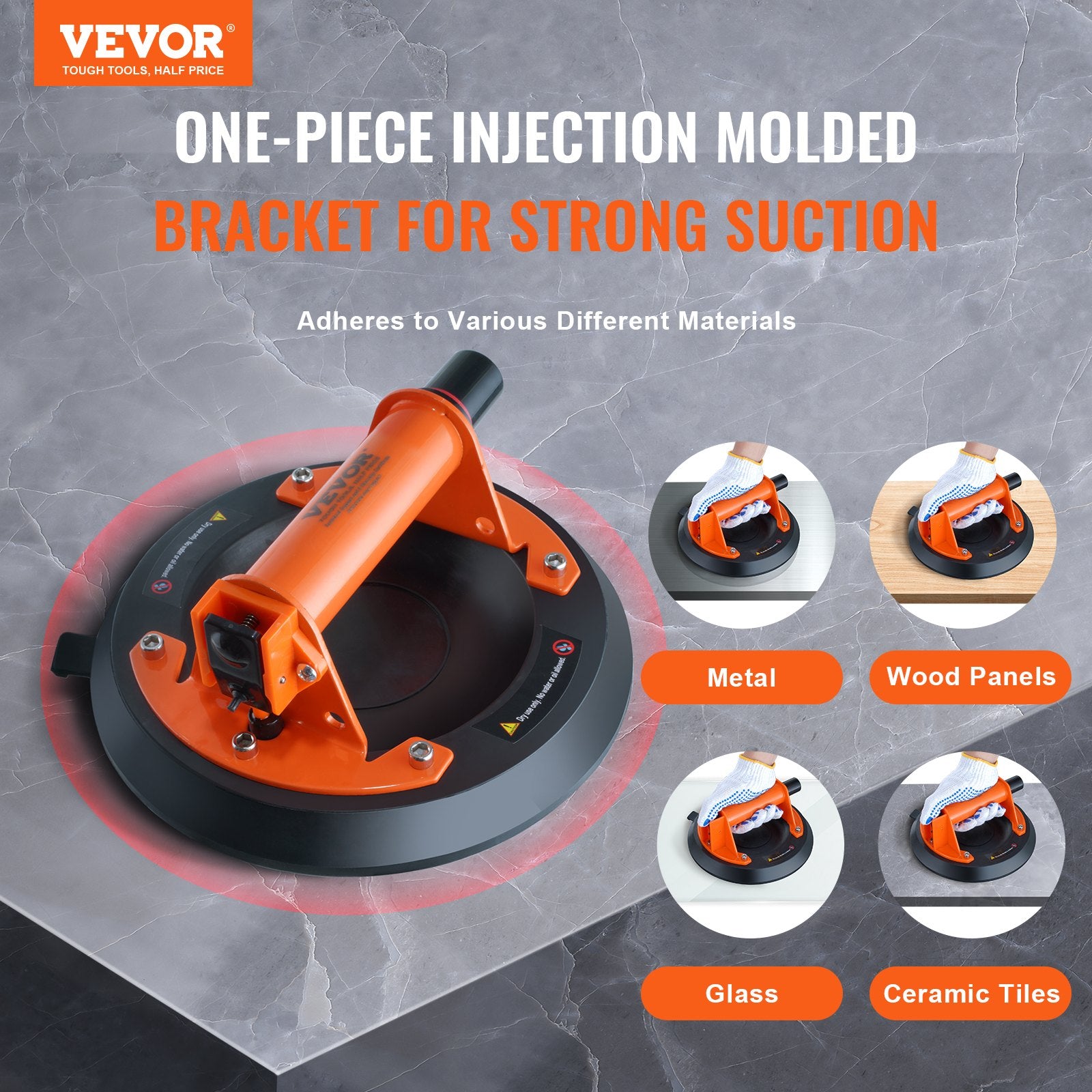 Glass Suction Cup 203mm | 278kg Capacity | With ABS Handle & Carry Case