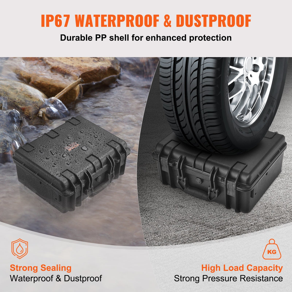 Hard Pistol Case | Lockable with Pre-Cut Foam for 5 Pistols