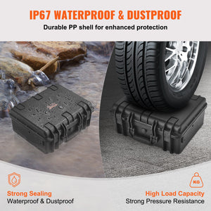Hard Pistol Case | Lockable with Pre-Cut Foam for 5 Pistols