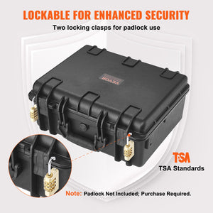 Hard Pistol Case | Lockable with Pre-Cut Foam for 5 Pistols