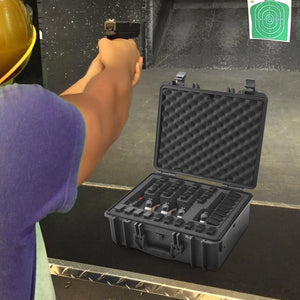 Hard Pistol Case | Lockable with Pre-Cut Foam for 5 Pistols