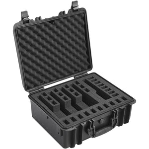 Hard Pistol Case | Lockable with Pre-Cut Foam for 5 Pistols