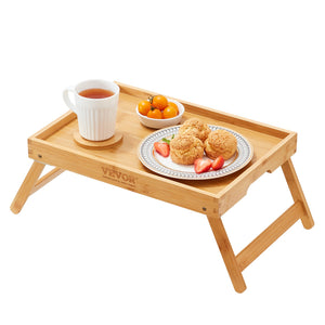 Bamboo Bed Tray Table | Foldable Legs | 40x28cm Breakfast & Laptop Desk