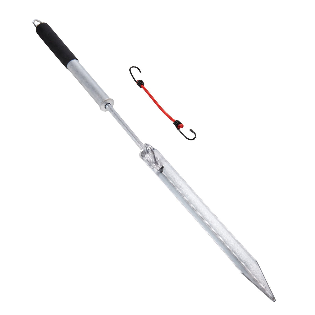 Sand Spike Boat Anchor 36 Inch | Galvanised Carbon Steel Shore Spike with Self-Hammering Design | Includes Storage Bag & Bungee Cord | For Small Boats, Jetskis, Kayaks & Pontoons