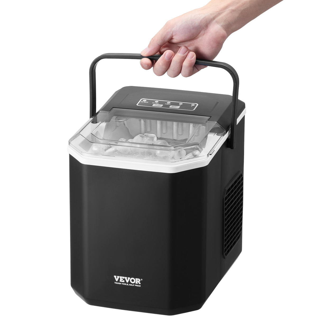 Portable Countertop Ice Maker 26lbs/24H | Self-Cleaning with Scoop & Basket | Compact Ice Machine for Home & Office