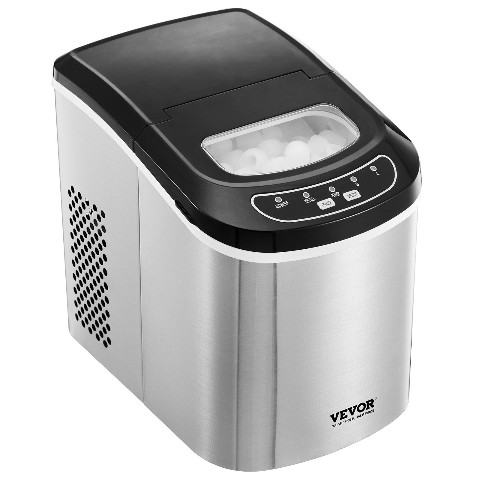 Countertop Ice Maker | 33lbs/24H Portable Self-Cleaning Machine with Scoop & Basket