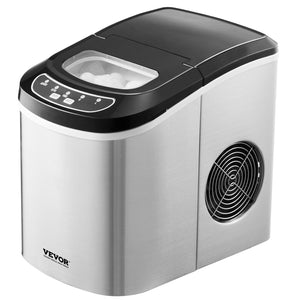 Countertop Ice Maker | 33lbs/24H Portable Self-Cleaning Machine with Scoop & Basket