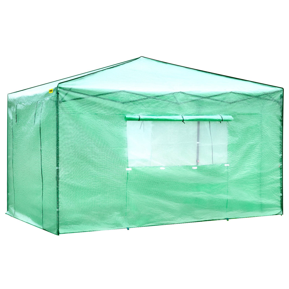 Pop-Up Greenhouse | 12'x8'x8' Portable with Doors & Windows | PE Cover & Powder-Coated Steel Frame