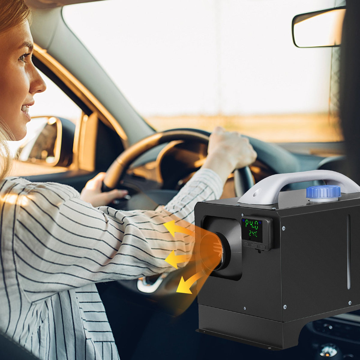 Diesel Air Heater 8KW | All-in-One 12V Truck Parking Heater with LCD & Remote | Fast Heating for RV, Truck, Boat, Bus, Trailer & Motorhome