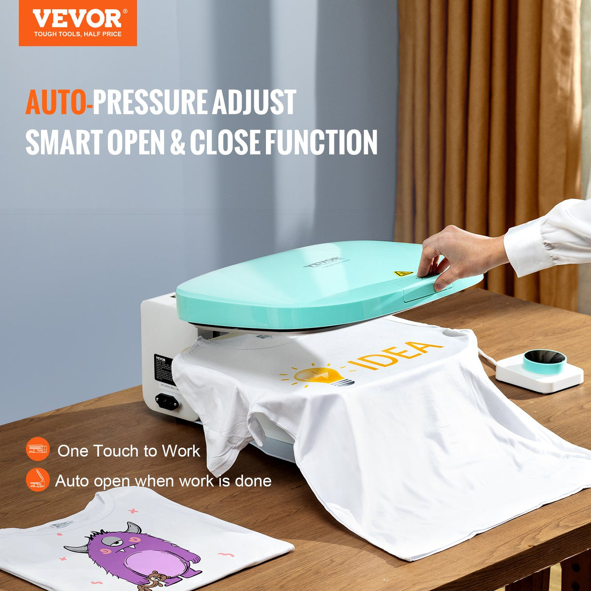 Auto Heat Press | 12x15" Professional Transfer Machine for T-Shirts