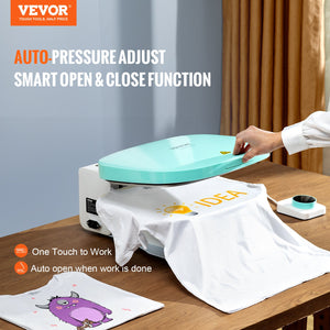 Auto Heat Press | 12x15" Professional Transfer Machine for T-Shirts