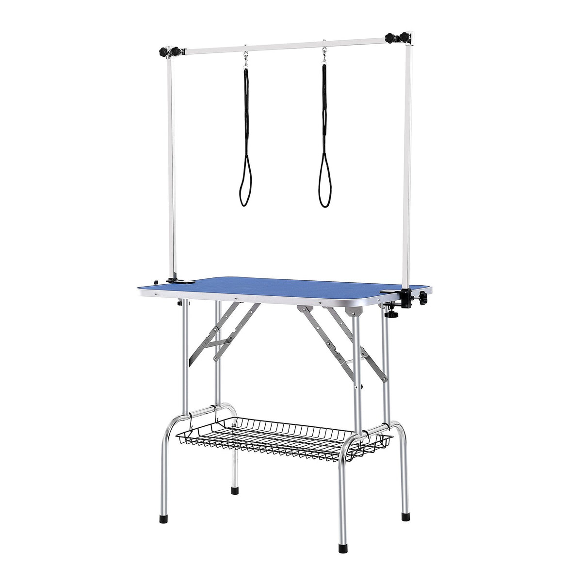 Pet Grooming Table with Two Arms | 915x610mm Foldable Dog Grooming Station | Includes Two Haunch Holders | 150kg Capacity for Medium & Small Dogs