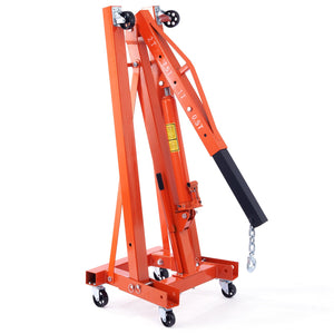 Hydraulic Engine Hoist | 2000kg Heavy Duty Foldable Shop Crane with Lever | Cherry Picker Engine Lifter