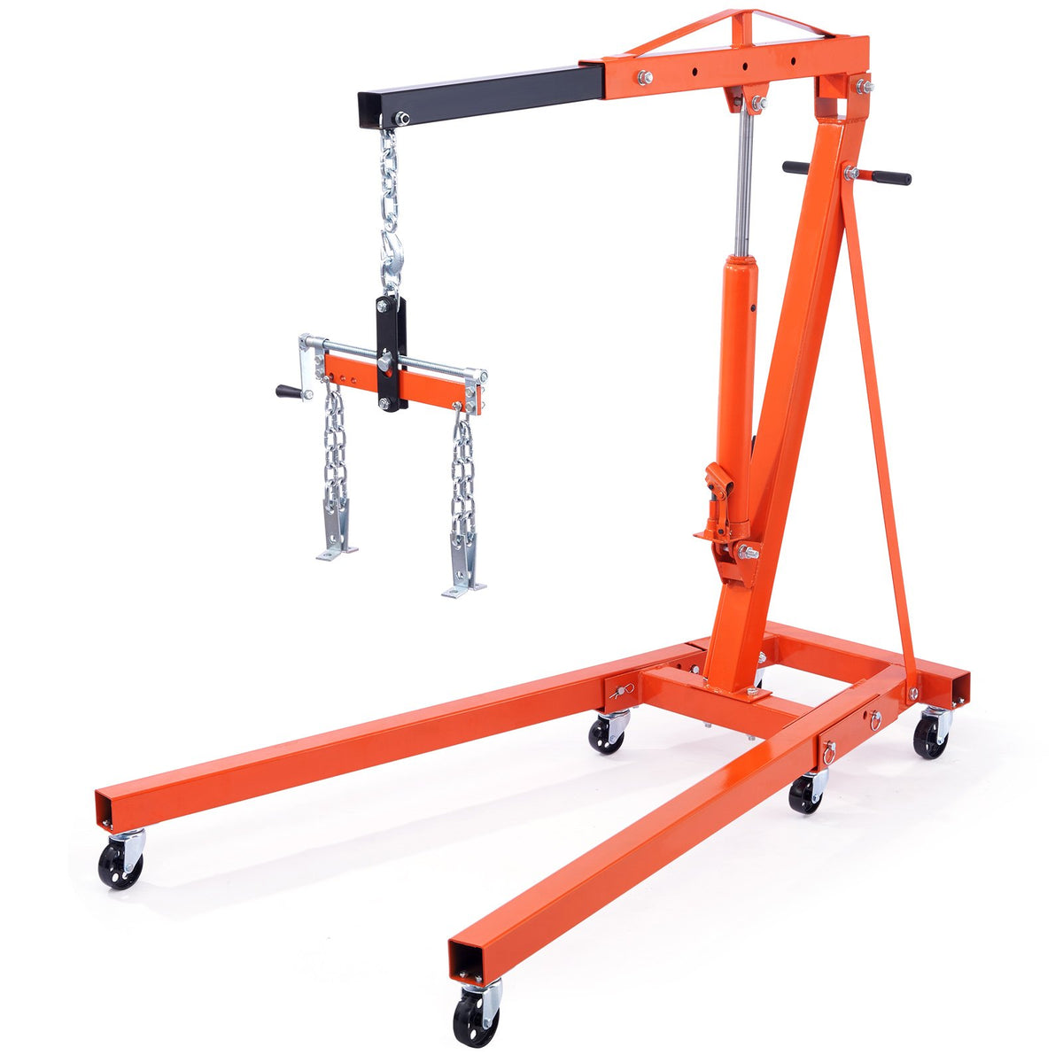 Hydraulic Engine Hoist | 2000kg Heavy Duty Foldable Shop Crane with Lever | Cherry Picker Engine Lifter