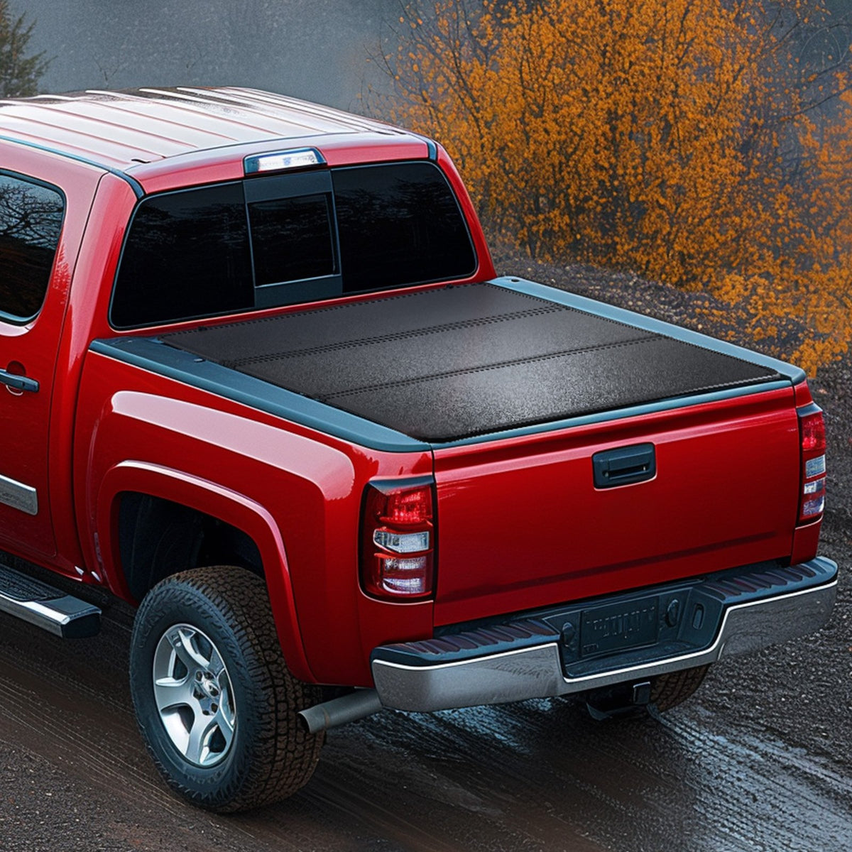 Tri-Fold Tonneau Cover | Fits 2019-2024 Chevy Silverado & GMC Sierra 1500 | 1775mm Bed | 181kg Capacity | Black