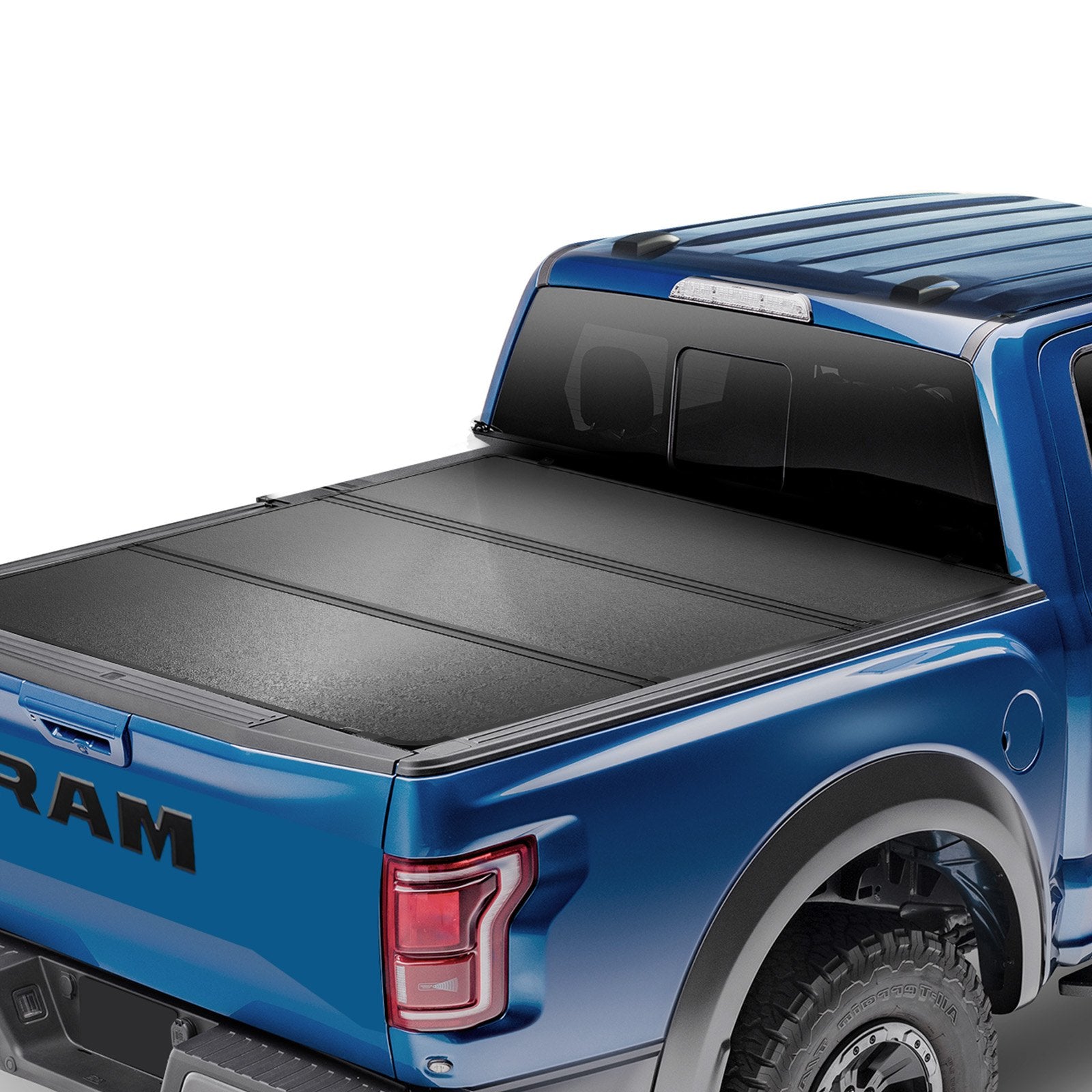 Tri-Fold Tonneau Cover | Fits 2015-2024 Ford F-150 | 2004mm Bed | 181kg Capacity | LED Light | Black