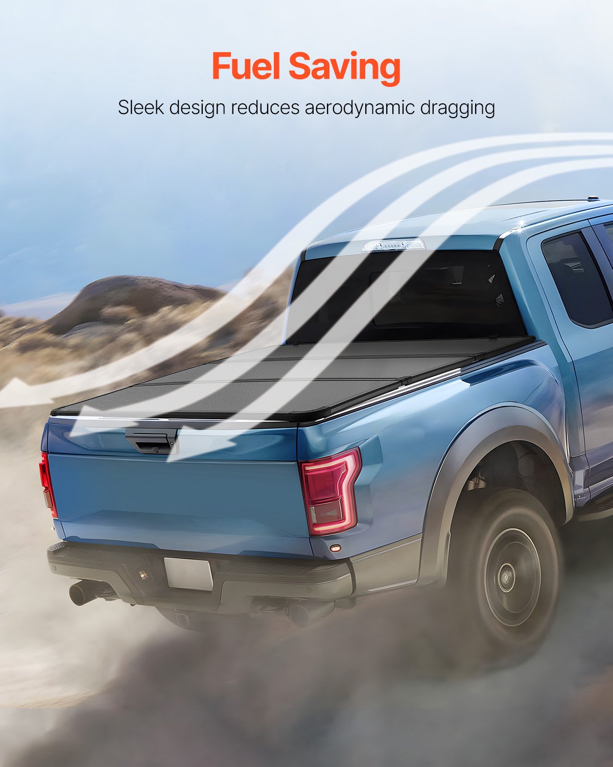 Tri-Fold Tonneau Cover | Fits 2015-2024 Ford F-150 | 2004mm Bed | 181kg Capacity | LED Light | Black