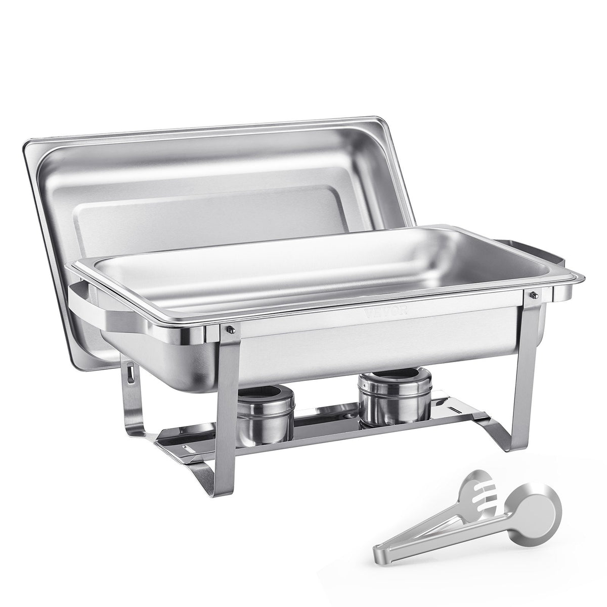 Chafing Dish Buffet Set | 8Qt 6-Pack Full-Size Stainless Steel