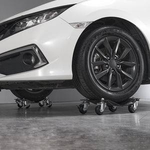 Car Dolly Set | 4-Piece Heavy Duty 6000lb Wheel Skate Dollies for Auto Repair