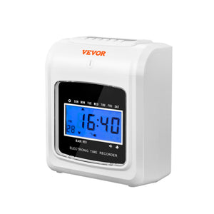 Punch Time Clock | Includes 102 Time Cards, Ink Ribbon & Keys | 6 Punches per Day