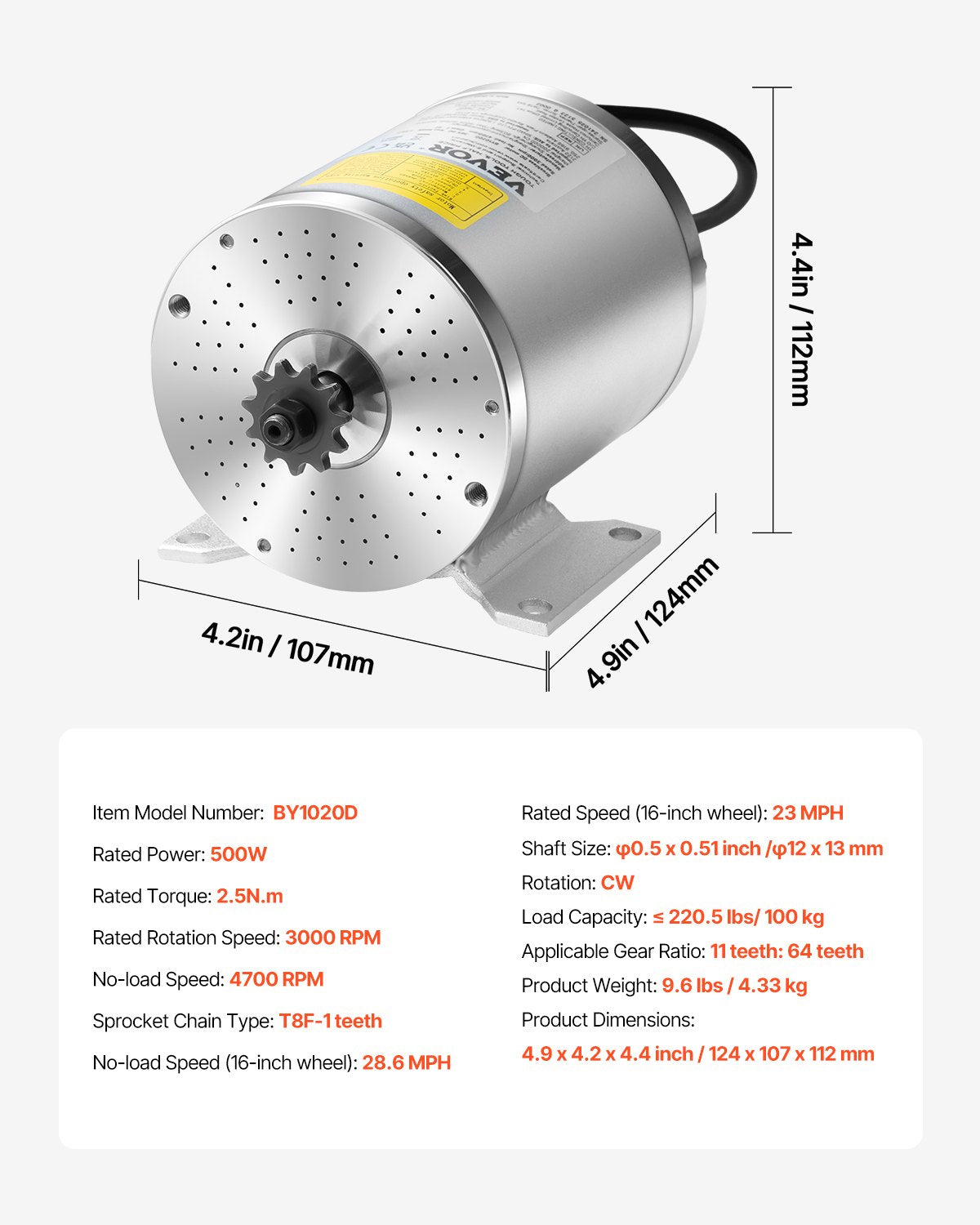 Brushless DC Motor Kit 500W | 36V 3000rpm with Controller