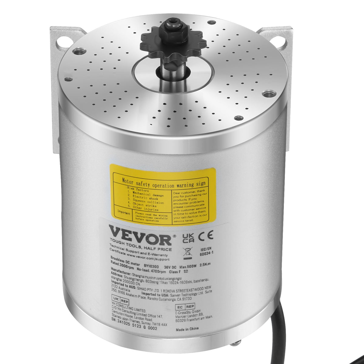 Brushless DC Motor Kit 500W | 36V 3000rpm with Controller