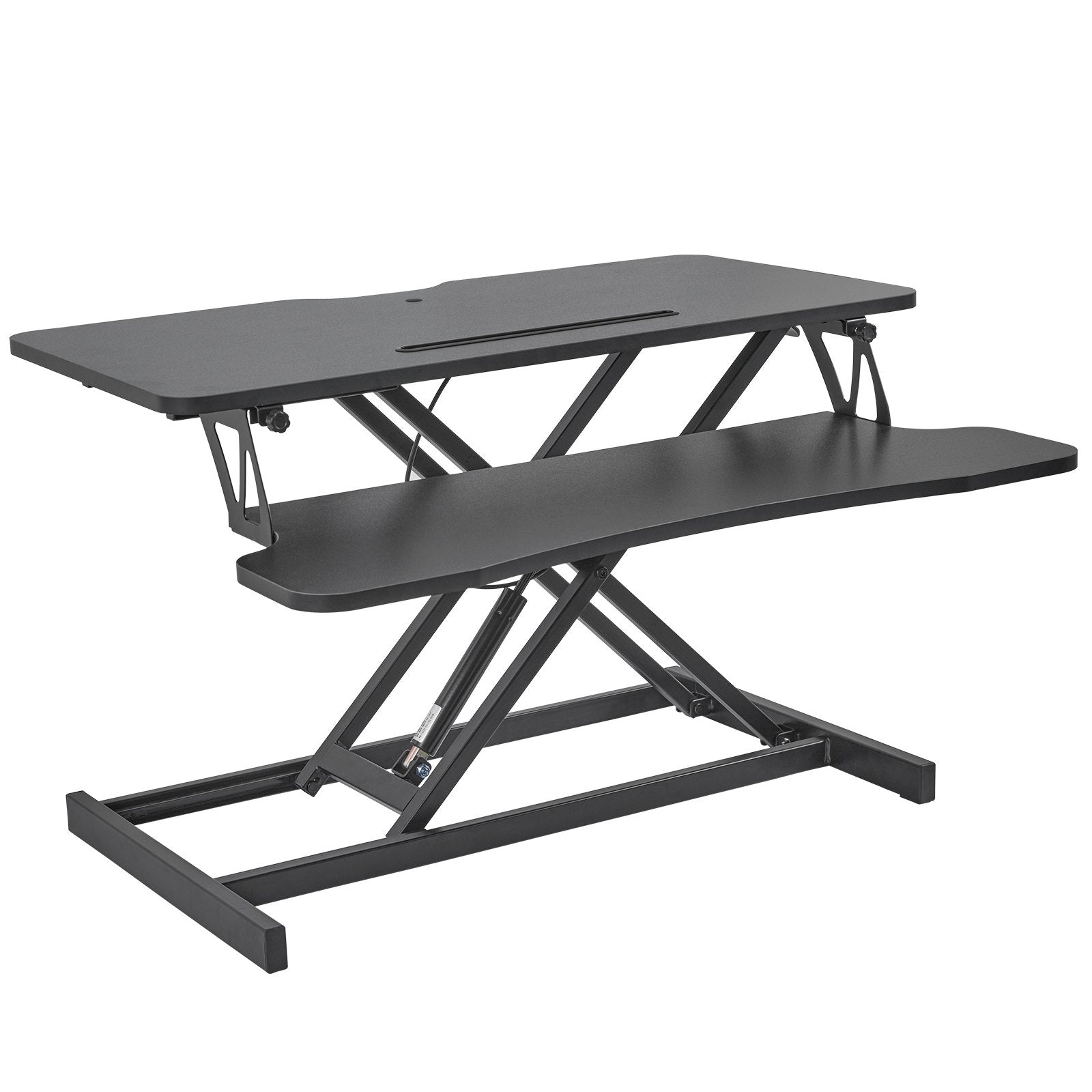 Standing Desk Converter | Two-Tier 800mm Sit-Stand Riser | Height Adjustable 140-510mm