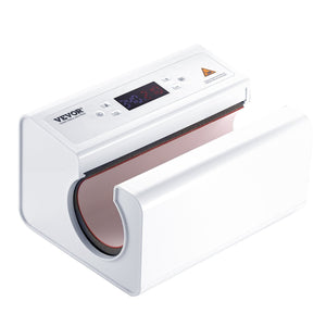 Auto Tumbler Heat Press | 325–887ml Sublimation Mug Press | White Automatic Cup Press