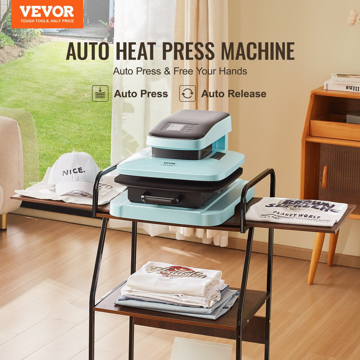 Auto Heat Press Machine 15x15 Inch | Smart T-Shirt Press with Auto Release | Sublimation, Vinyl & Heat Transfer Projects
