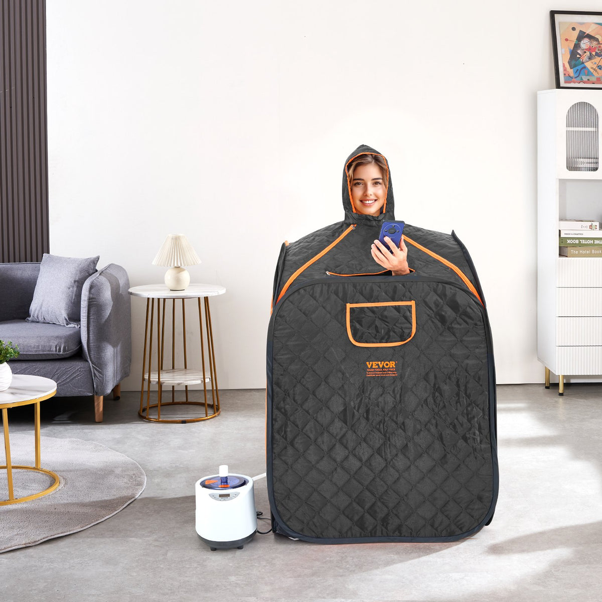 Portable Steam Sauna Tent | 1000W Personal Spa | 800x800x1000mm | Weight Loss & Detox Therapy