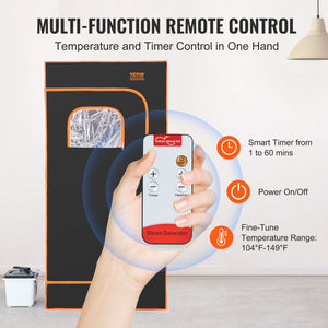 Portable Steam Sauna Tent | Full Size 2000W Personal Spa with Chair & Blanket | 880x880x1780mm