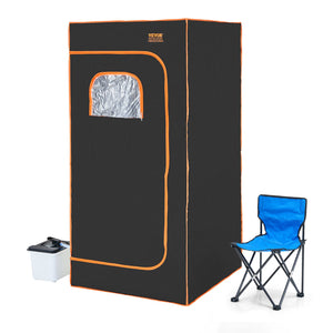Portable Steam Sauna Tent | Full Size 2000W Personal Spa with Chair & Blanket | 880x880x1780mm